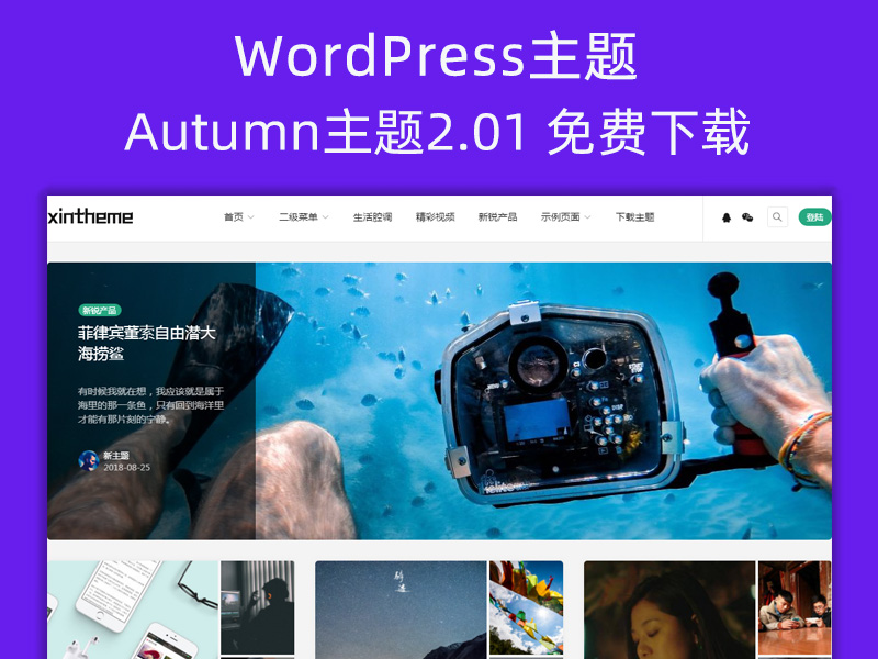 WordPress主题：Autumn主题2.01 免费下载